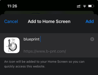 blueprint app install prompt image